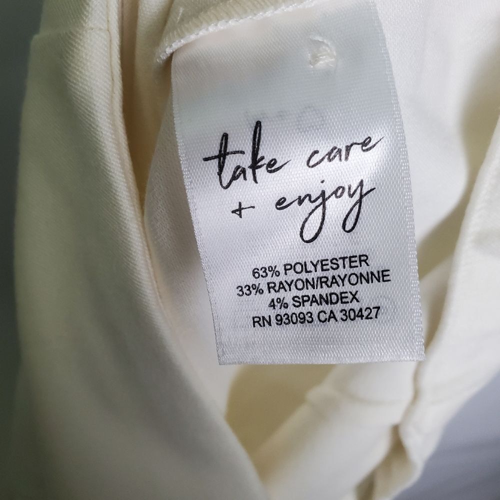 Nic+Zoe Pull-On Cream Wide Leg Pants Size 18 - Picture 7 of 7